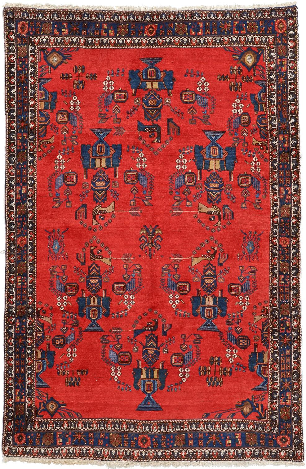 Red 5 7 X 8 Ferdos Persian Rug Rugs Erugs 5 7 X 8 Ferdos Persian Rug