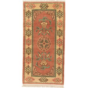 2' 10 x 5' 7 Antique Finish Runner Rug