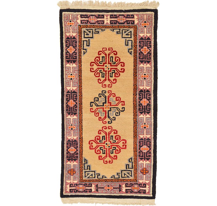 2' 10 x 5' 9 Antique Finish Runner Rug
