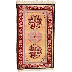 3' x 5' 4 Antique Finish Oriental...