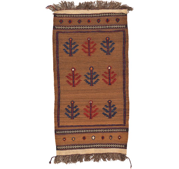 2' 6 x 4' 10 Kilim Afghan Rug