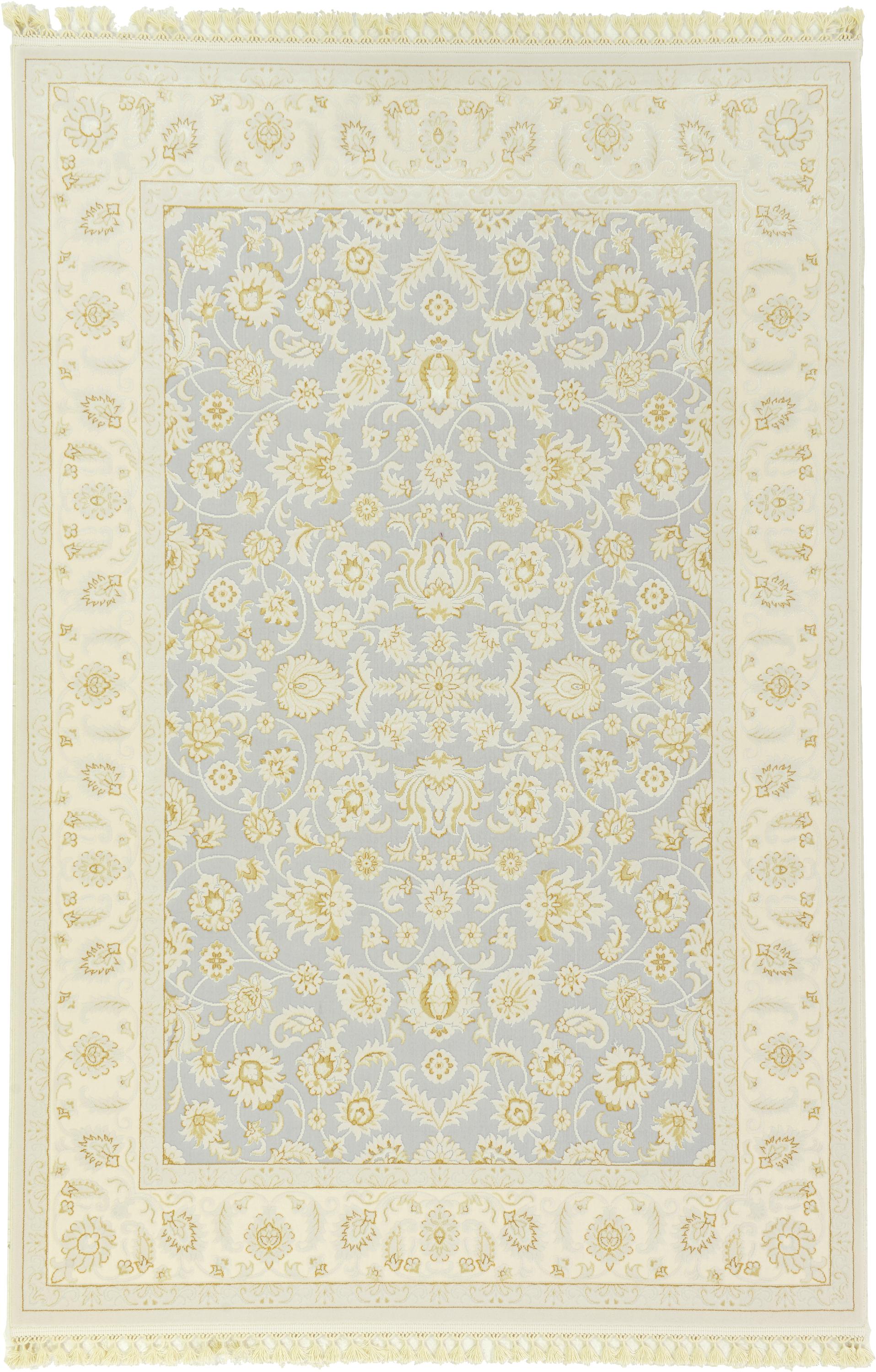 Blue 6' 4 x 9' 7 Kashan Design Rug iRugs UK