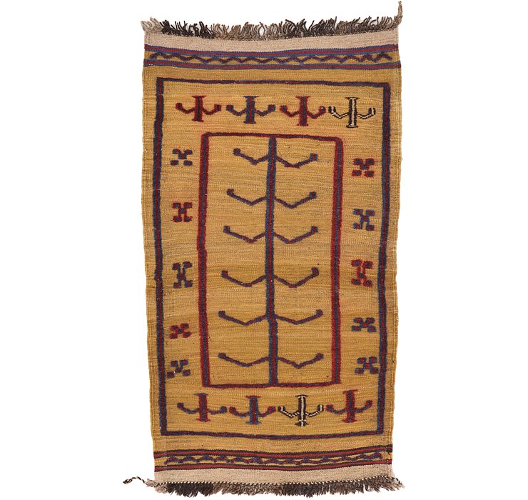2' 7 x 4' 6 Kilim Afghan Rug