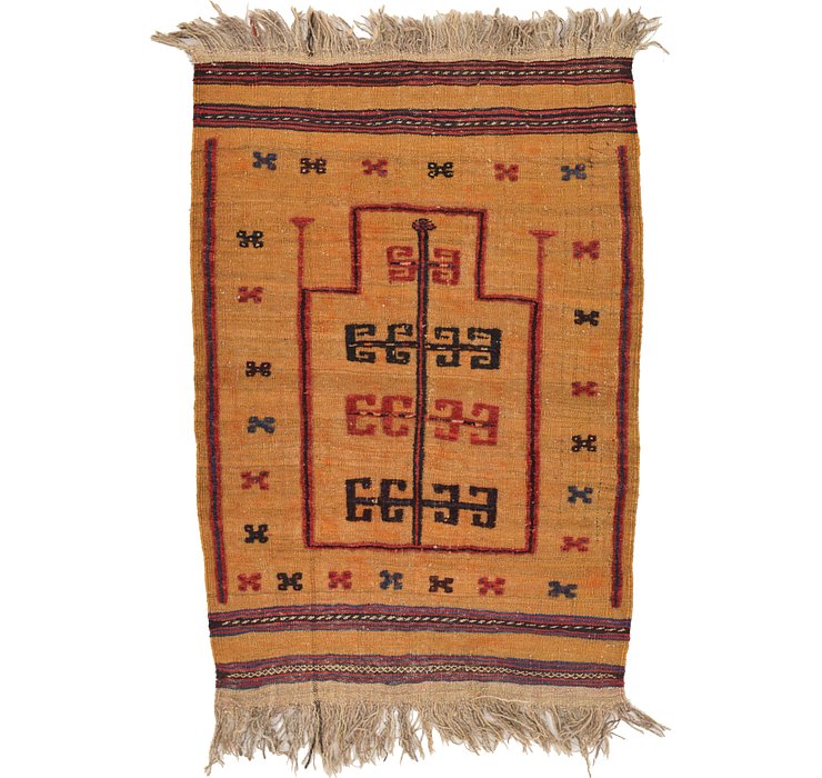 2' 7 x 3' 10 Kilim Afghan Rug