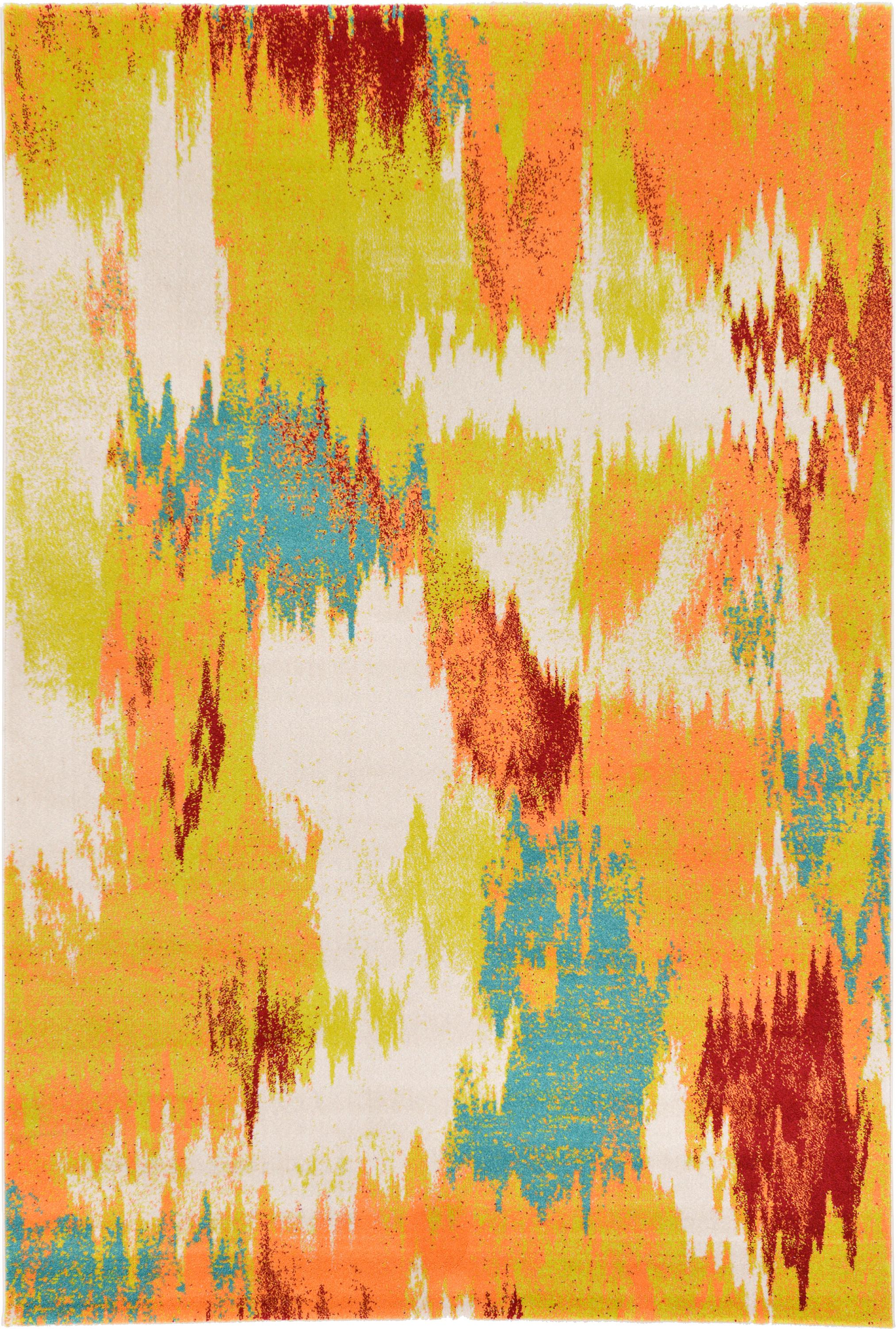 Yellow 6' 7 x 9' 10 Ikat Rug eSaleRugs