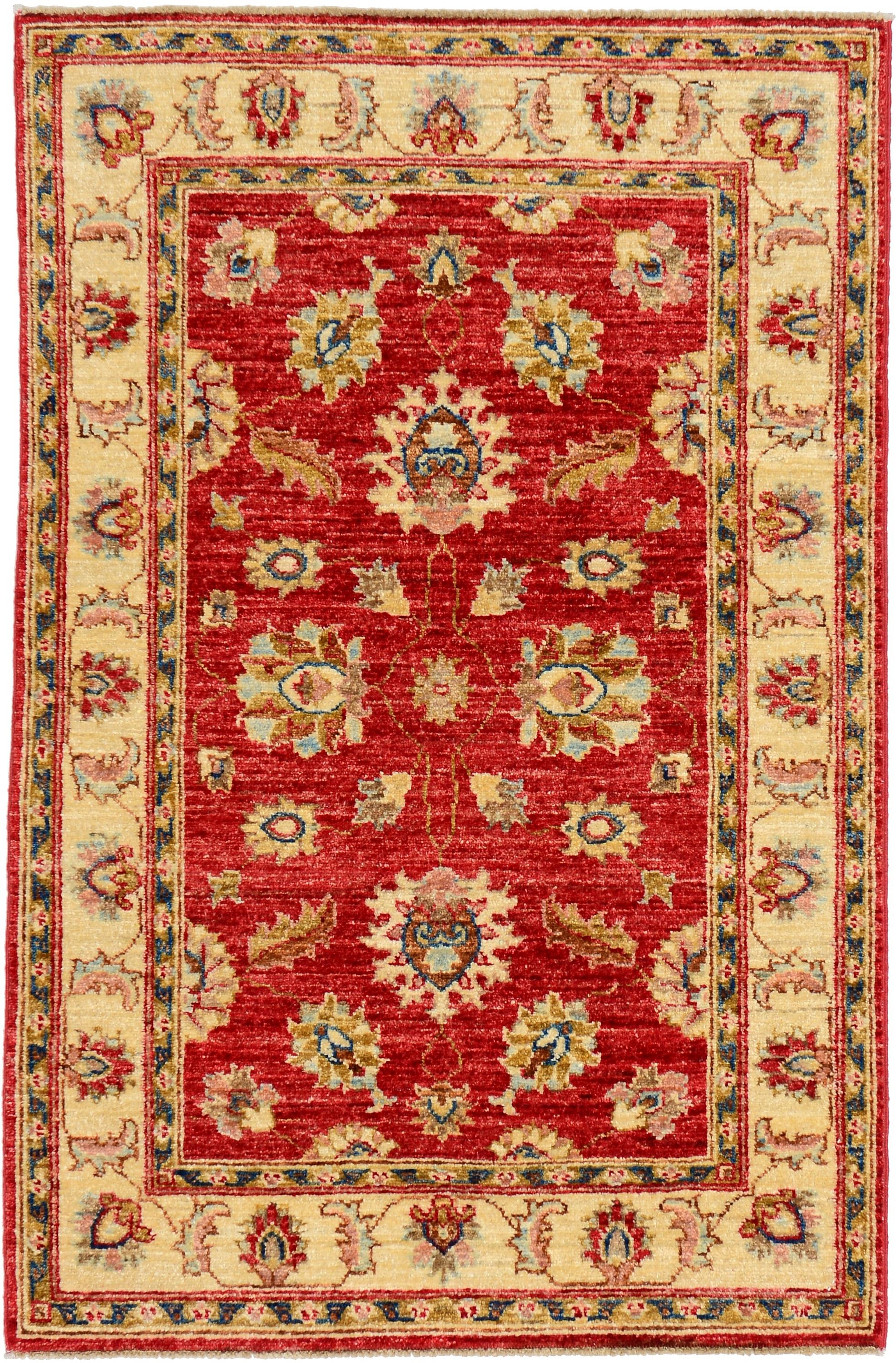 Red 2' 7 x 4' Peshawar Ziegler Oriental Rug eSaleRugs