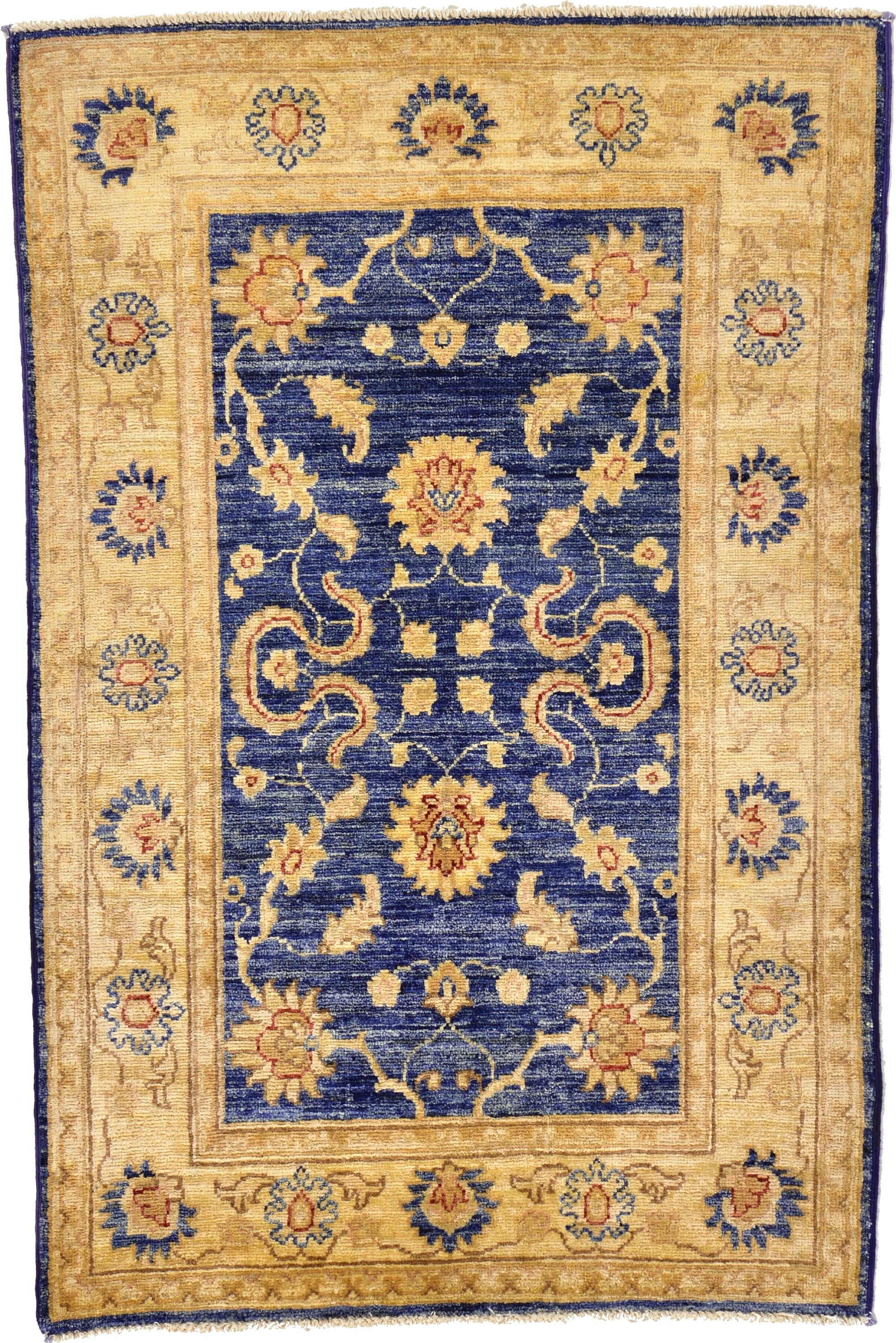 Navy Blue 2' 8 x 3' 11 Peshawar Ziegler Oriental Rug eSaleRugs