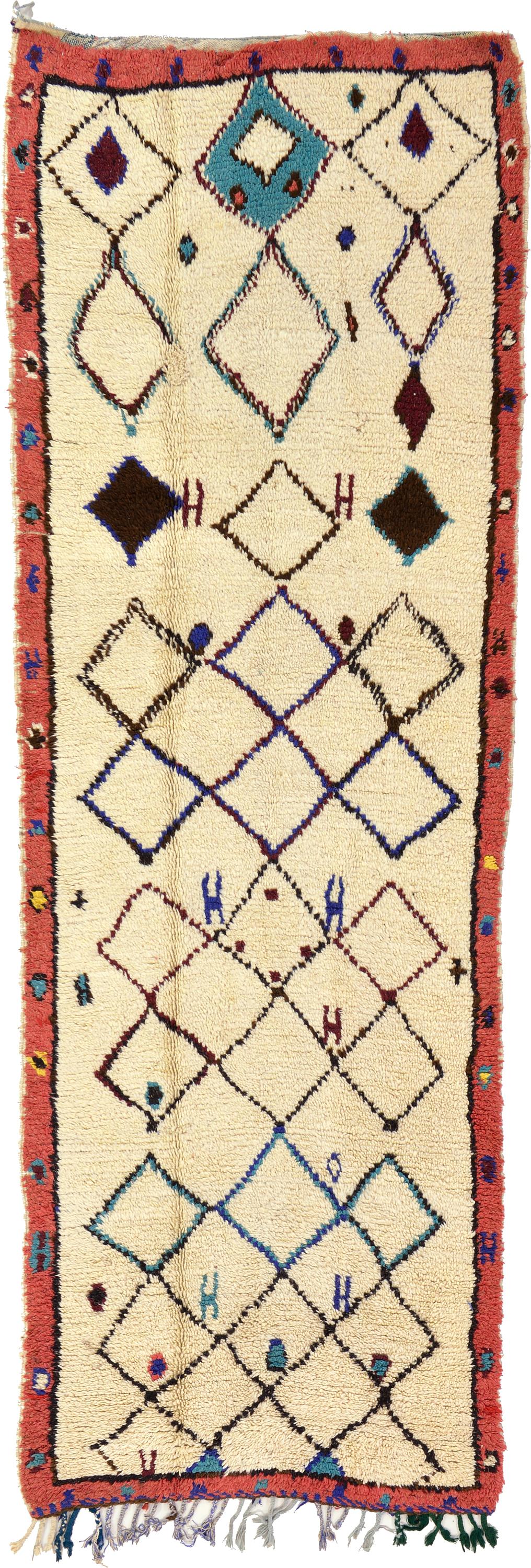 Cream 3' 11 x 11' 2 Moroccan Runner Rug eSaleRugs