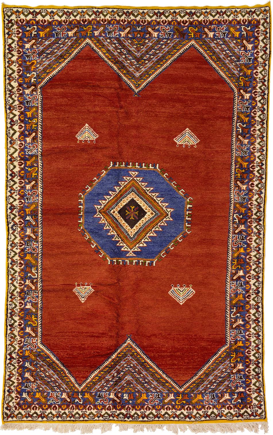 Red 6' 6 x 10' 2 Moroccan Rug Oriental Rugs eSaleRugs