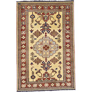 Unique Loom 4' x 5' 11 Kazak Oriental Rug