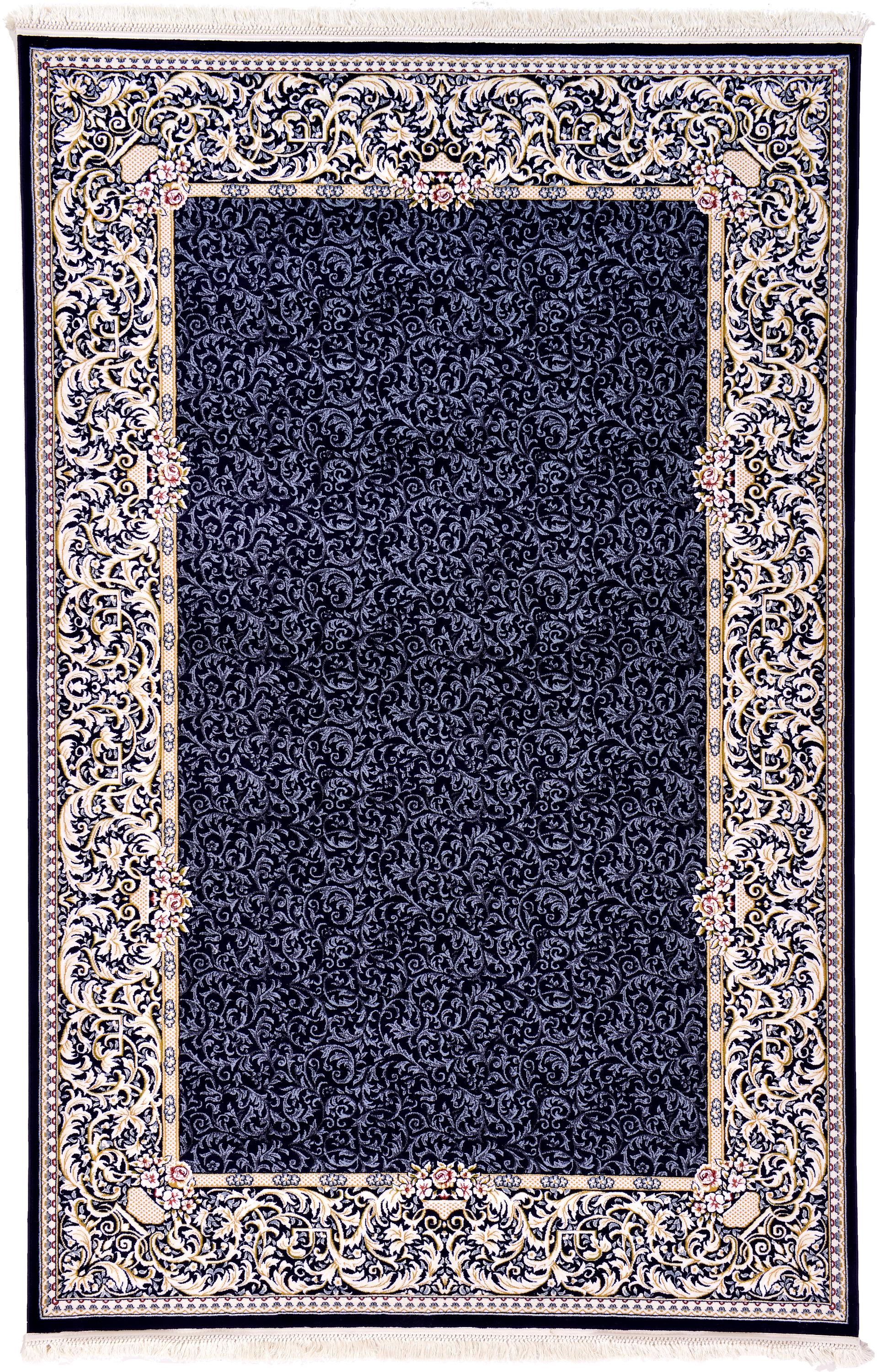 Navy Blue 6' 5 x 10' Classic Aubusson Rug eSaleRugs
