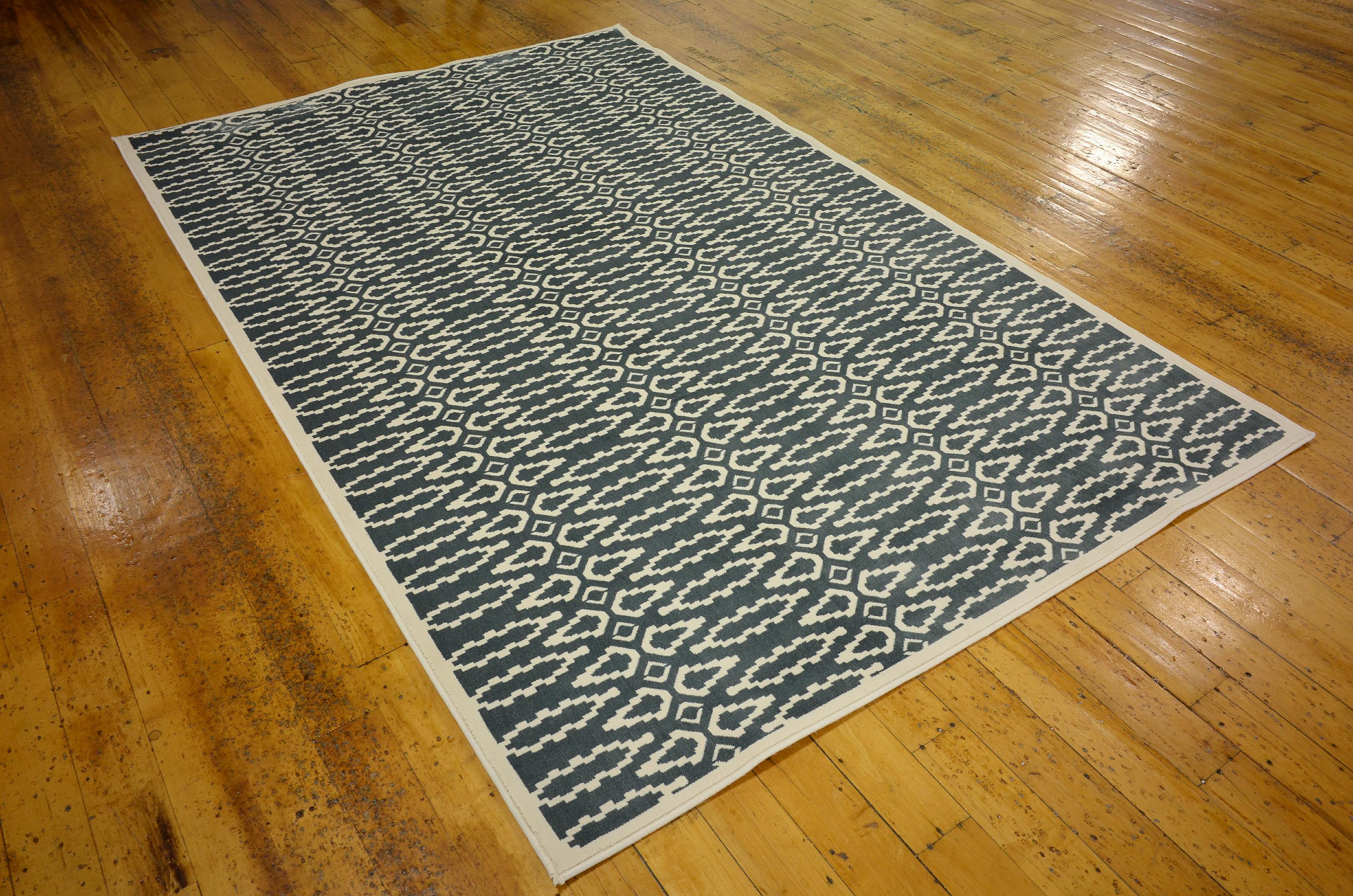 Gray 4' 10 x 7' 7 Ikat Rug iRugs UK