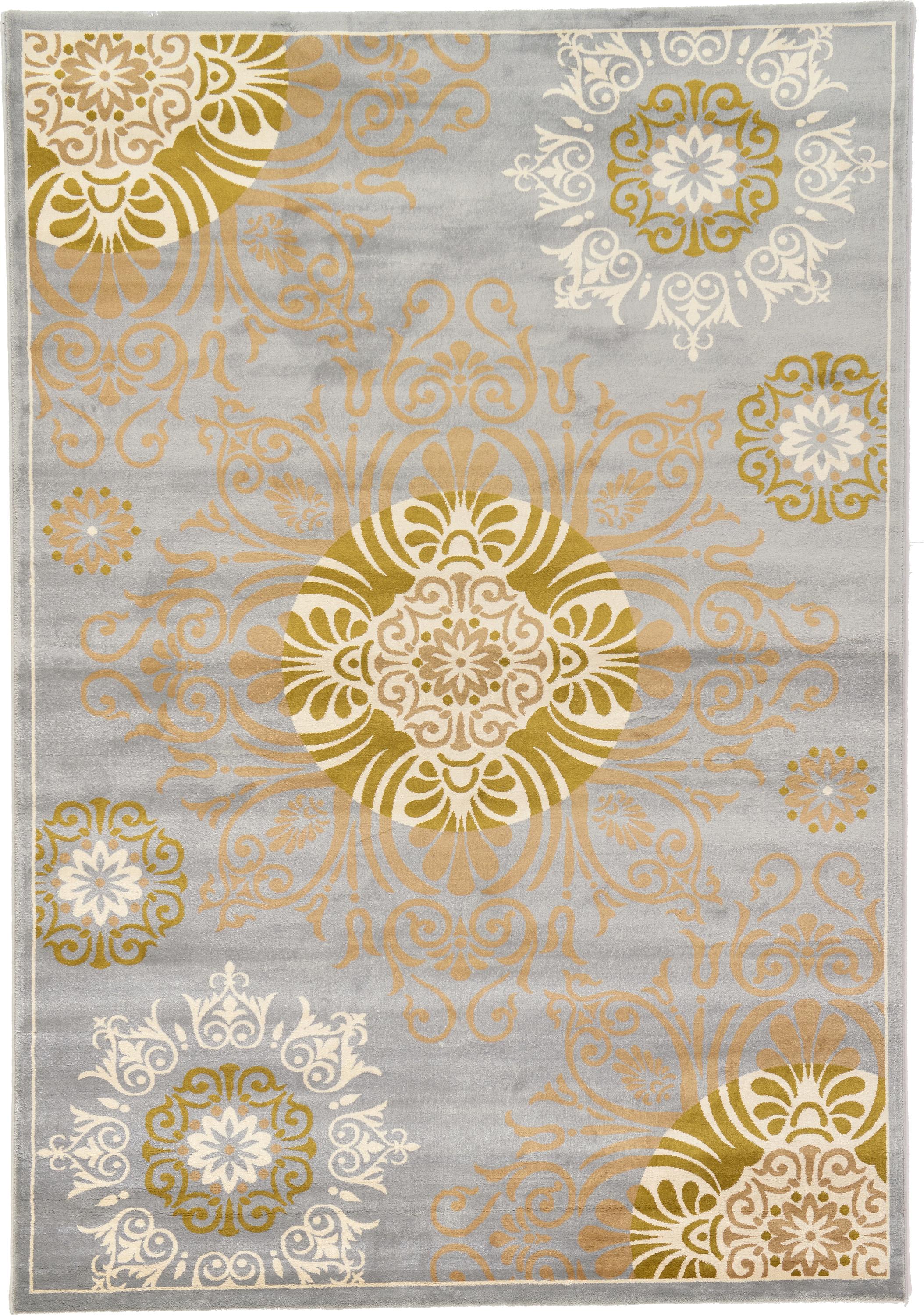 Gray 6' 8 x 9' 6 Damask Rug eSaleRugs