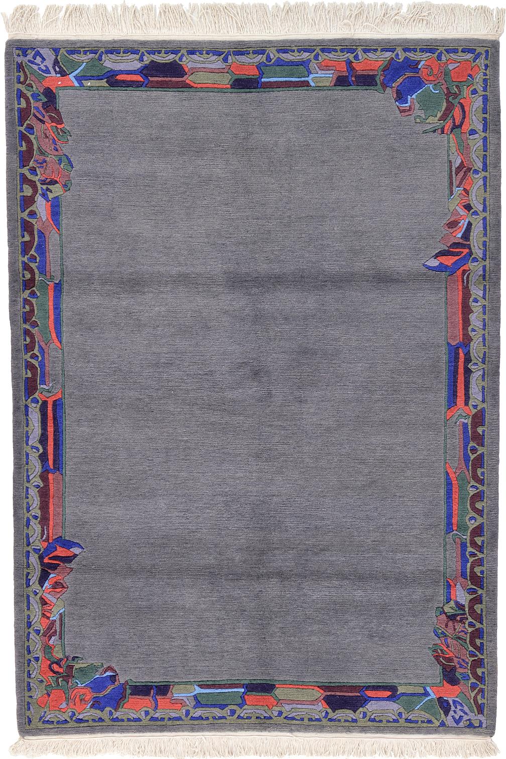 Light Gray 4' 7 x 6' 9 Nepal Rug Oriental Rugs eSaleRugs