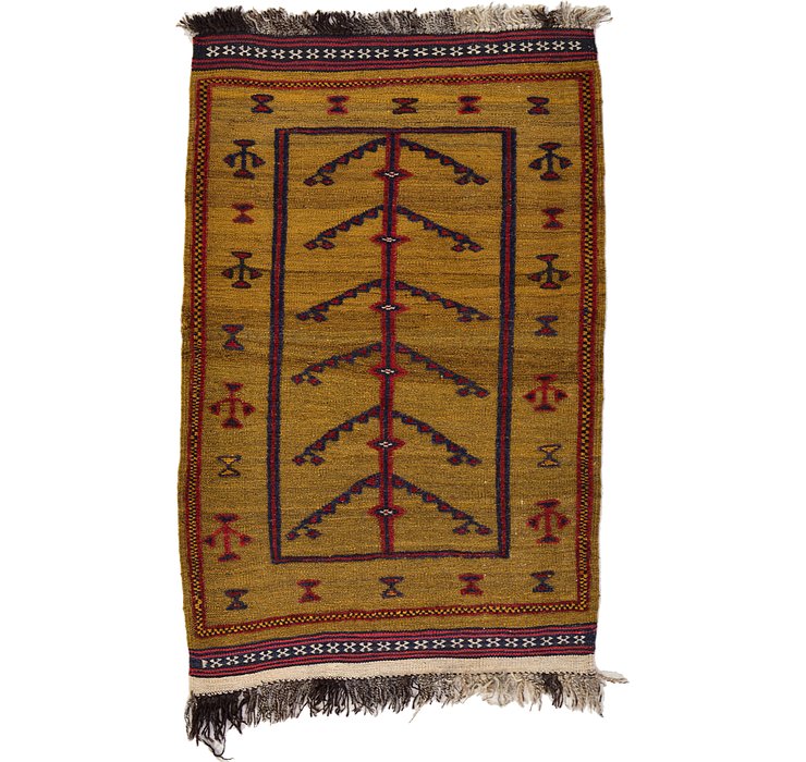 2' 7 x 4' Kilim Afghan Rug