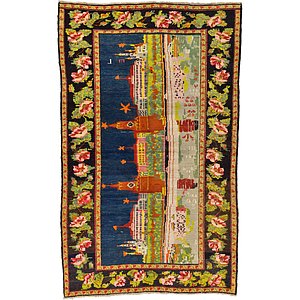 HandKnotted 4' 8 x 7' 9 Karabakh Oriental Rug