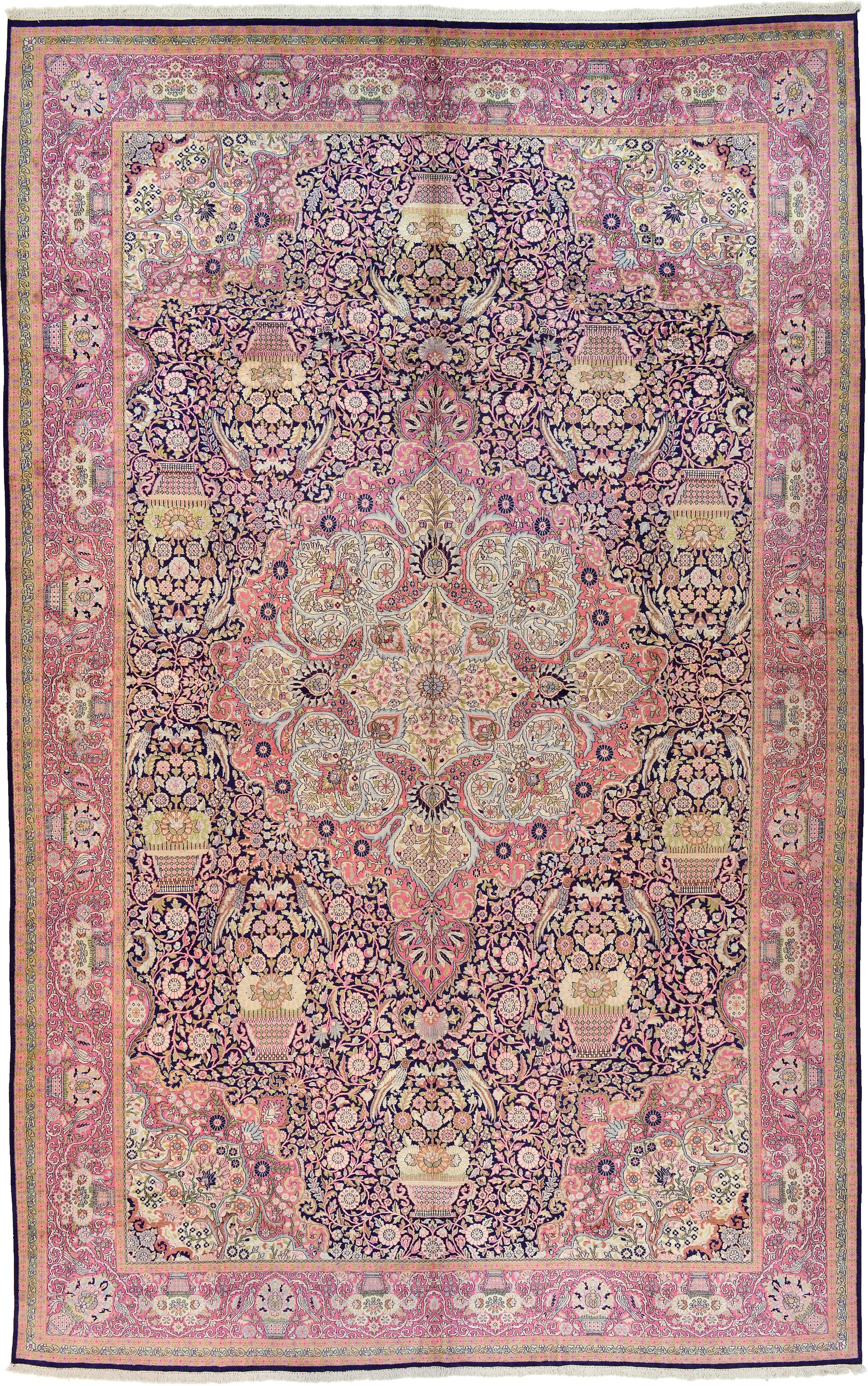 Navy Blue 11' 10 x 18' 8 Kashmir Oriental Rug eSaleRugs