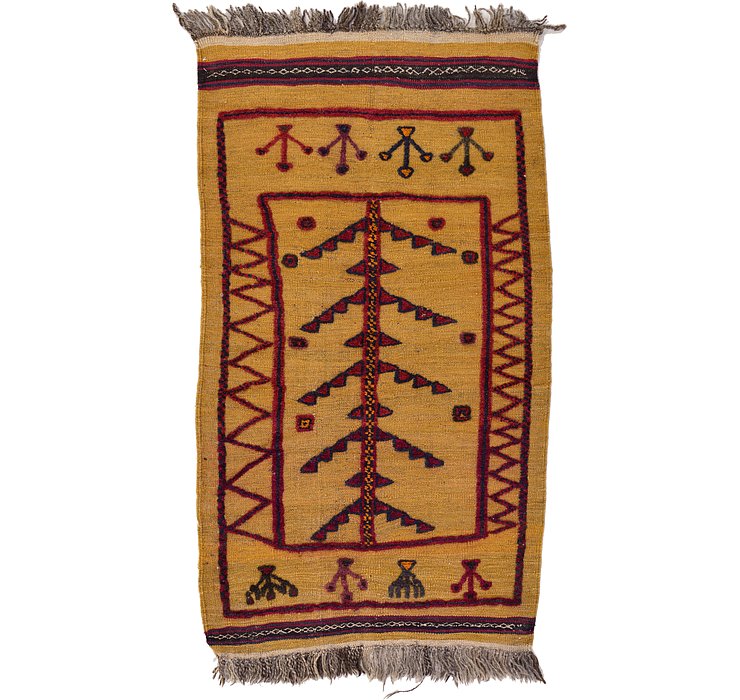 2' 7 x 4' 7 Kilim Afghan Rug