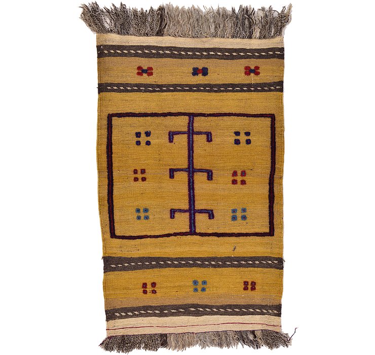 2' 7 x 4' 2 Kilim Afghan Rug