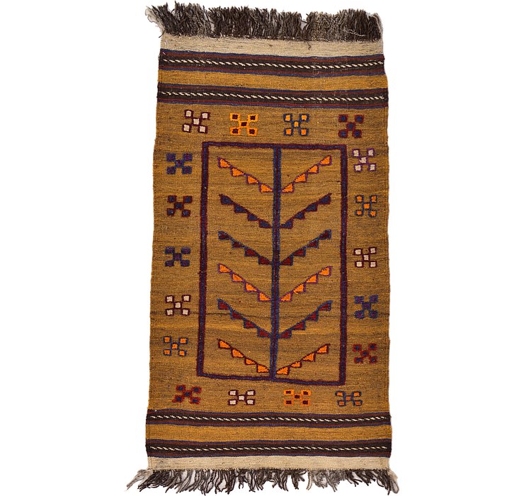 2' 5 x 4' 4 Kilim Afghan Rug