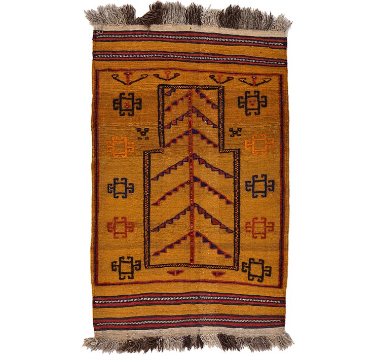 2' 9 x 4' 6 Kilim Afghan Rug