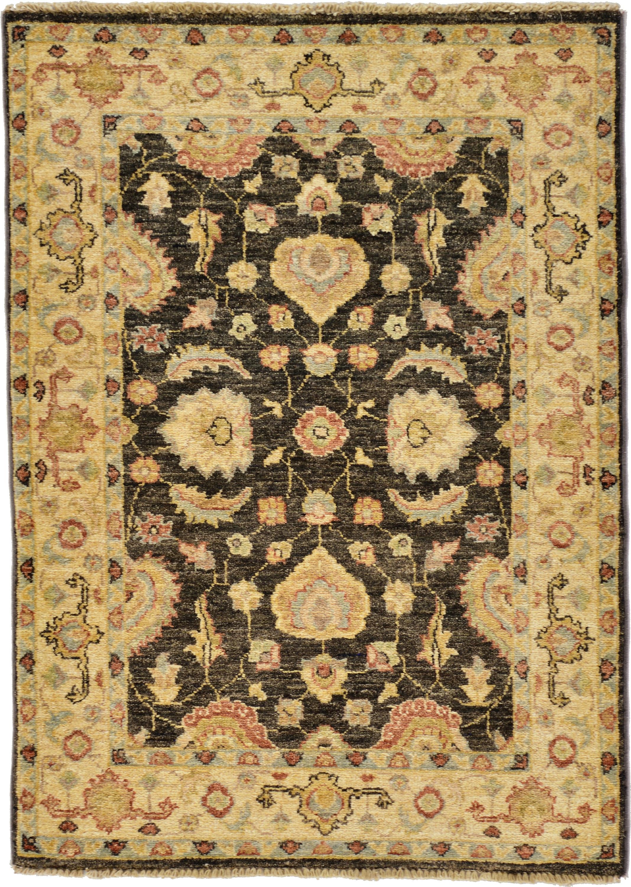 Black 2' 10 x 3' 11 Peshawar Ziegler Oriental Rug eSaleRugs