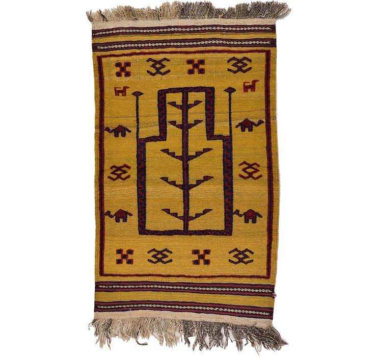 2' 7 x 4' 3 Kilim Afghan Rug