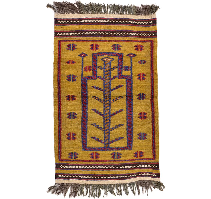 2' 6 x 4' 1 Kilim Afghan Rug