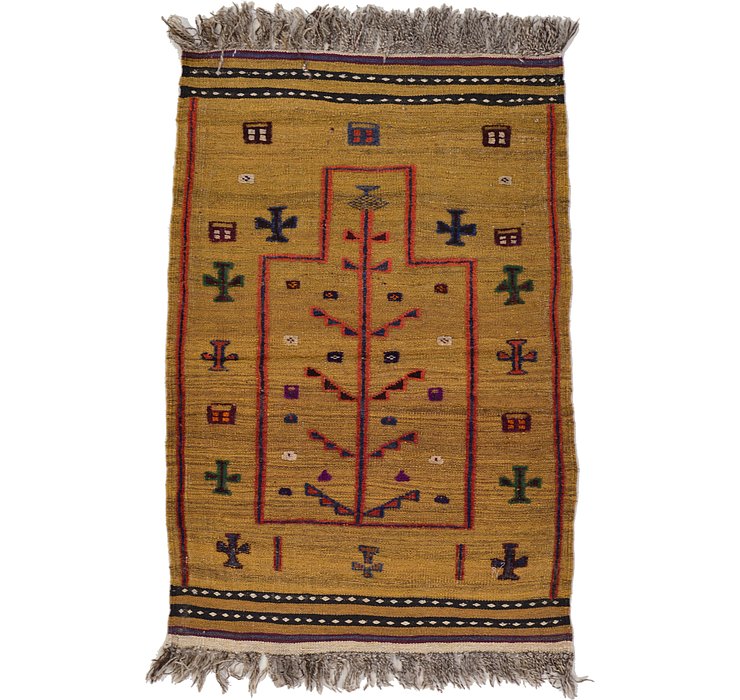 2' 9 x 4' 1 Kilim Afghan Rug