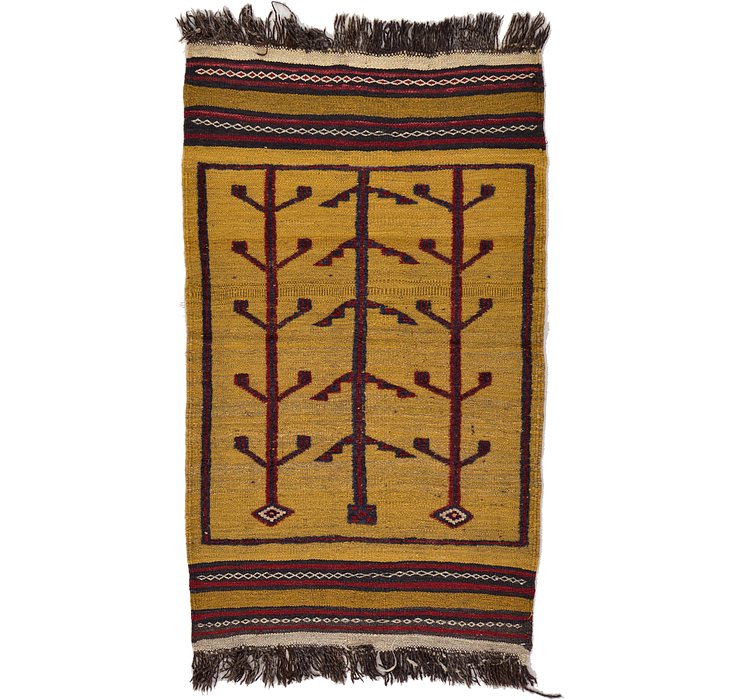 2' 6 x 4' 2 Kilim Afghan Rug