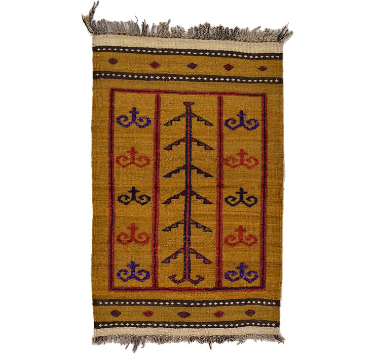 2' 7 x 4' 1 Kilim Afghan Rug