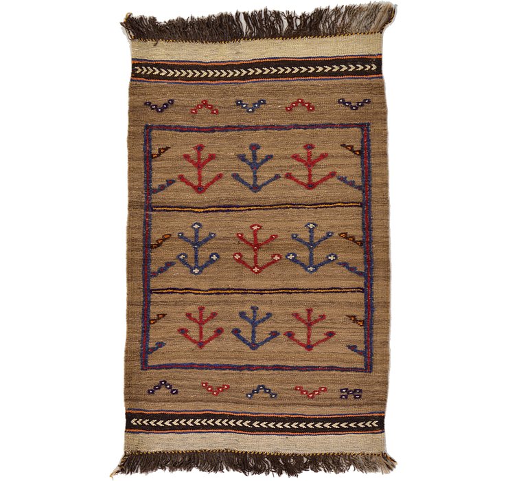 2' 6 x 4' Kilim Afghan Rug