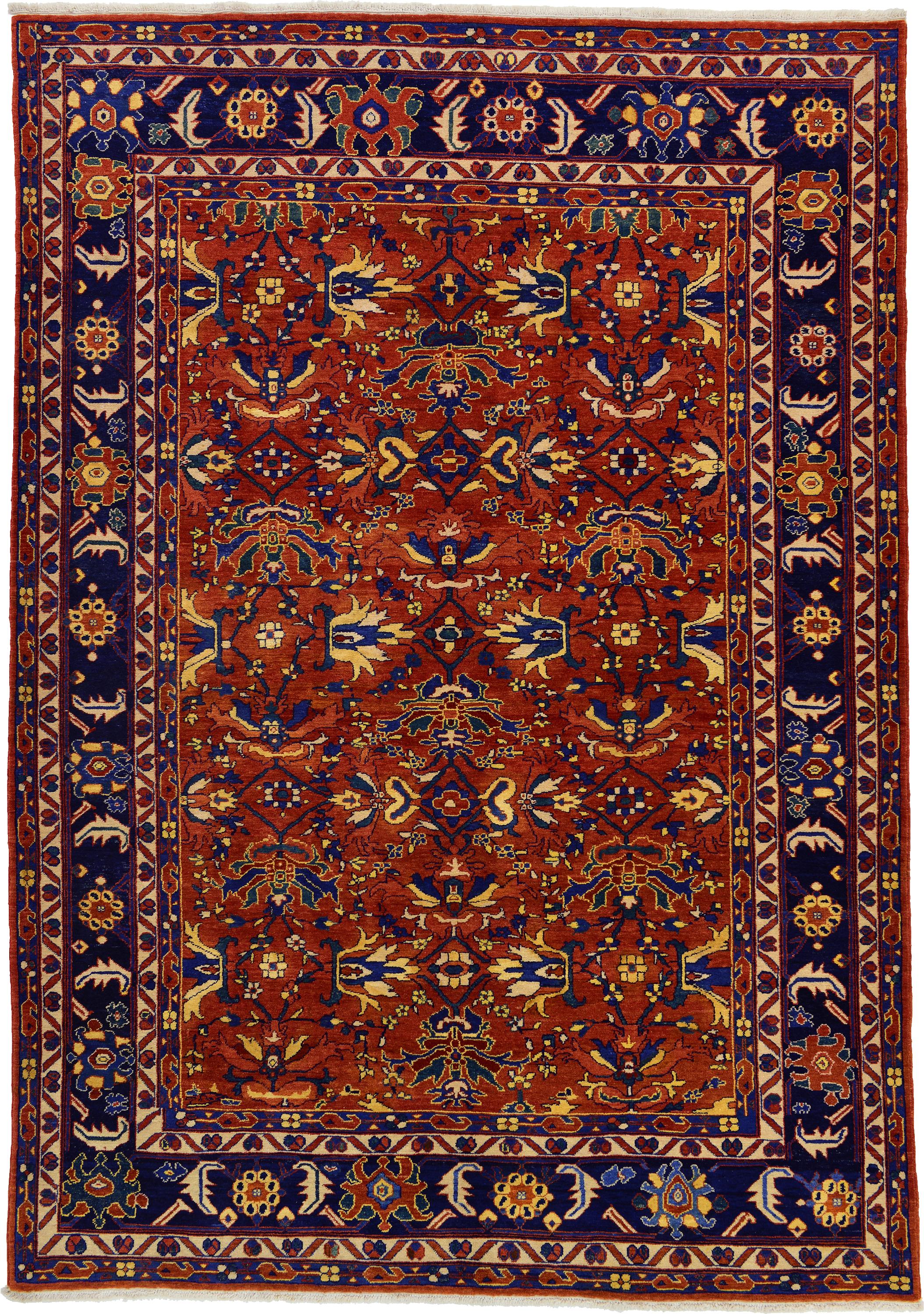 Rust Red 8' 3 x 11' 8 Heriz Oriental Rug iRugs UK
