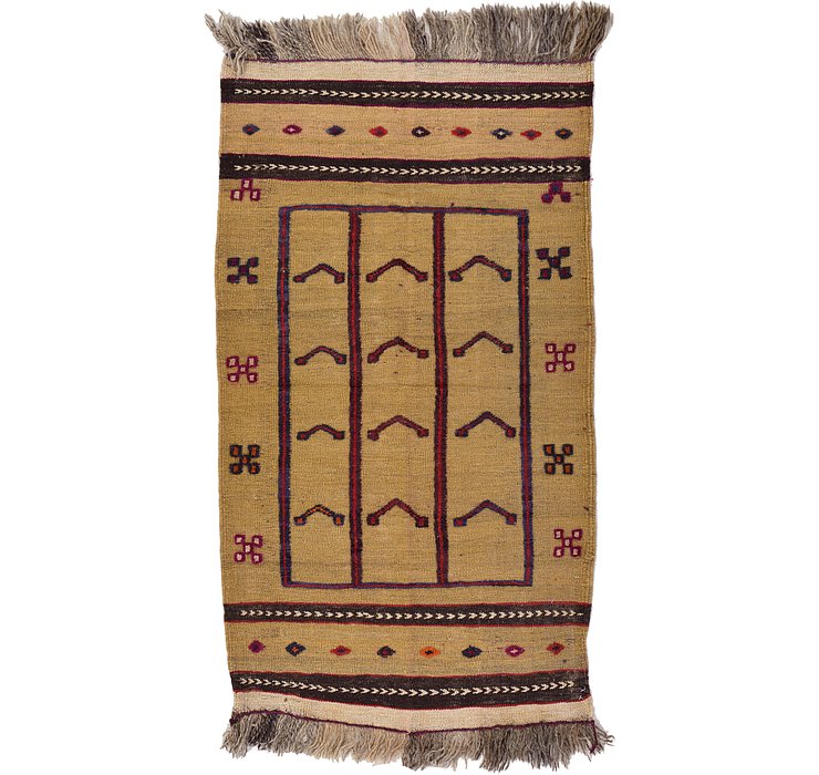 2' 6 x 4' 5 Kilim Afghan Rug