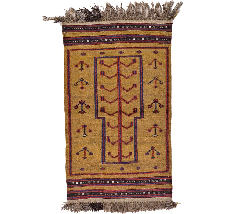 2' 6 x 4' 2 Kilim Afghan Rug