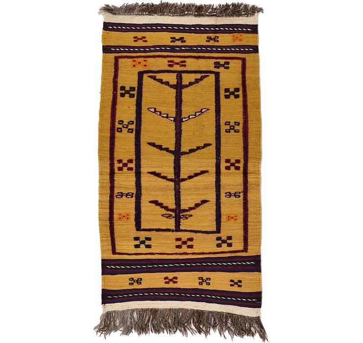 2' 5 x 4' 5 Kilim Afghan Rug
