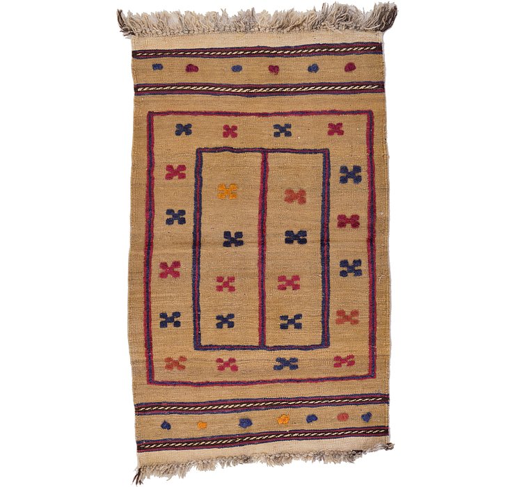 2' 7 x 4' 3 Kilim Afghan Rug