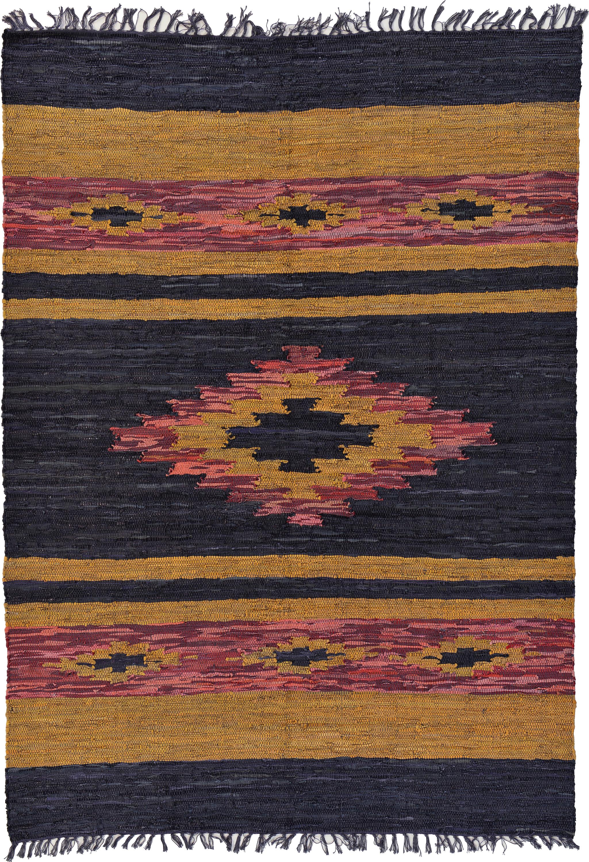 Black 5' 8 x 7' 11 Kilim Dhurrie Rug eSaleRugs
