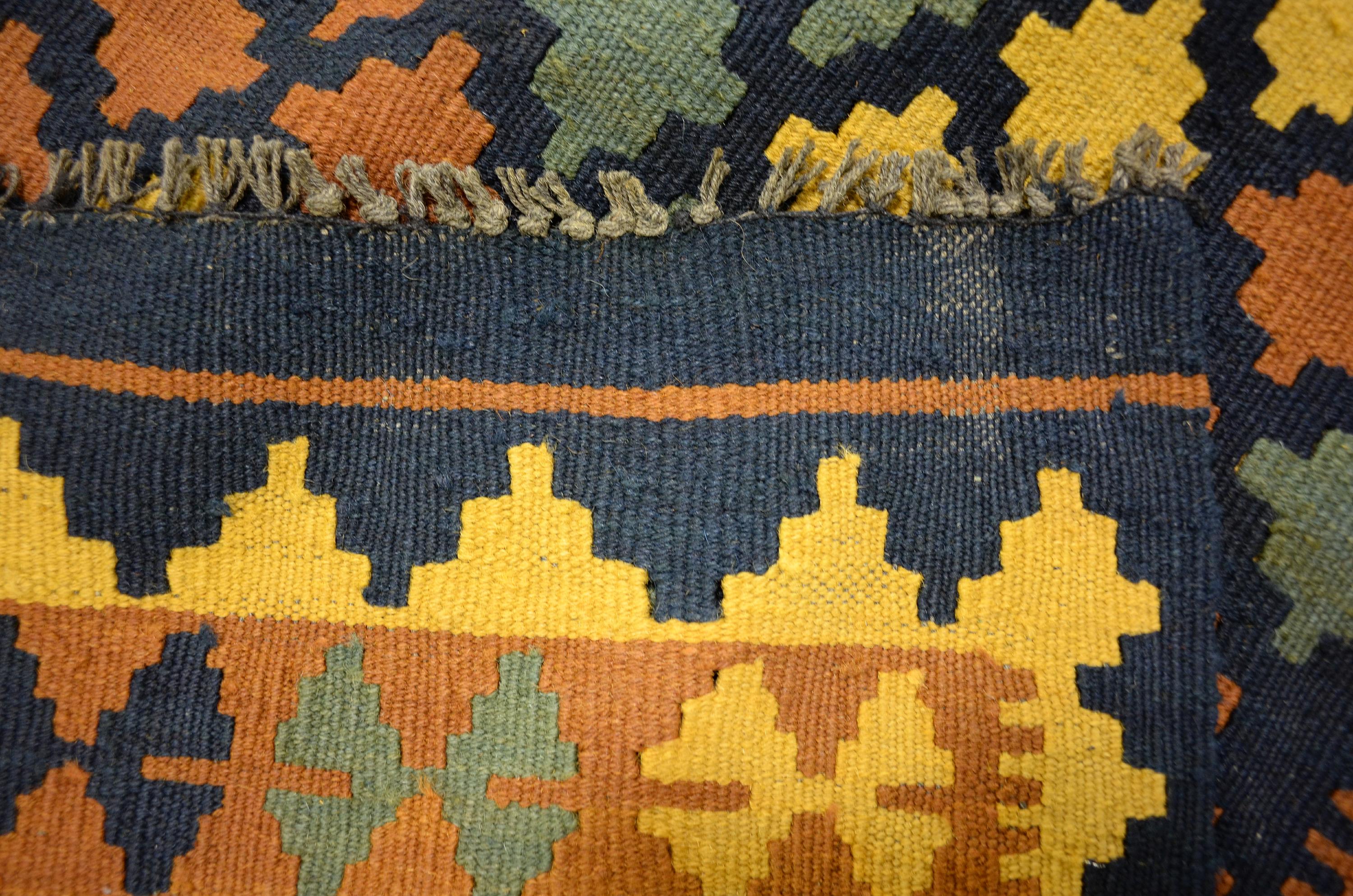 Navy Blue 3' 5 x 6' 5 Kilim Maymana Rug iRugs UK