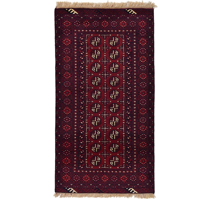 3' 4 x 6' 1 Afghan Akhche Rug
