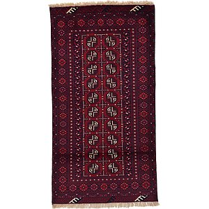 HandKnotted 3' 3 x 6' 3 Afghan Akhche Rug