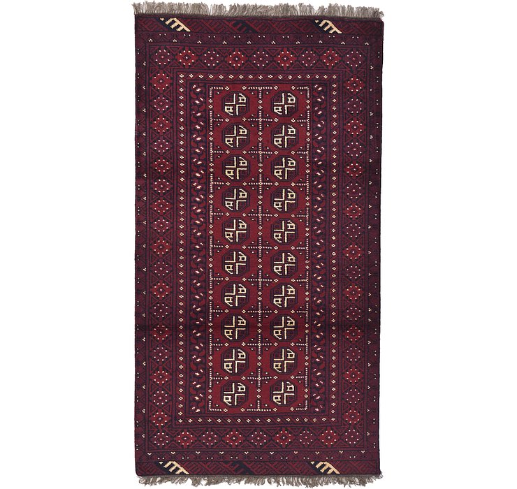 3' 4 x 6' 3 Afghan Akhche Rug