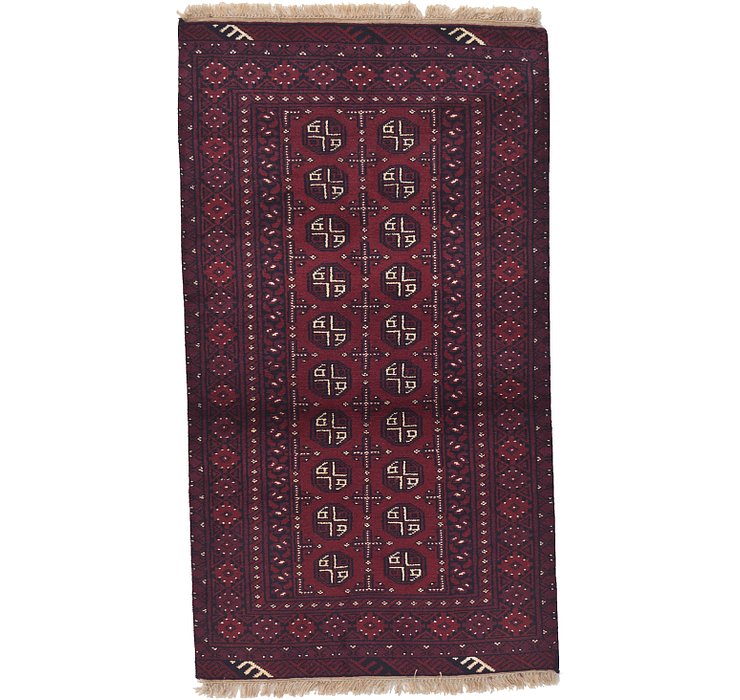 3' 4 x 6' Afghan Akhche Rug