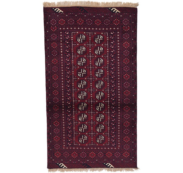 3' 4 x 6' Afghan Akhche Rug