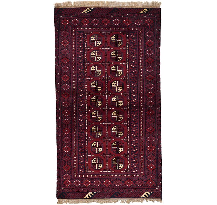 3' 4 x 6' 2 Afghan Akhche Rug