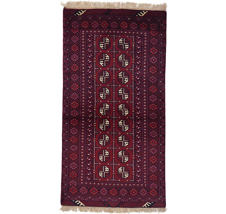 3' 4 x 6' 3 Afghan Akhche Rug