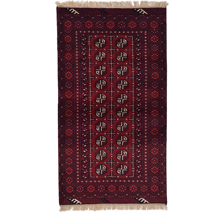 3' 4 x 6' Afghan Akhche Rug