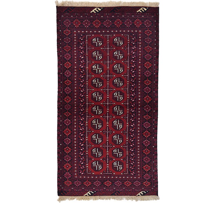 3' 3 x 6' 3 Afghan Akhche Rug