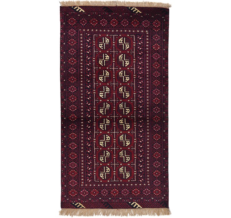 3' 4 x 6' 4 Afghan Akhche Rug