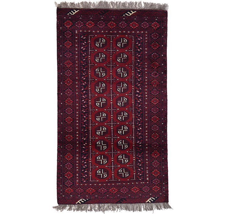 3' 4 x 5' 10 Afghan Akhche Rug